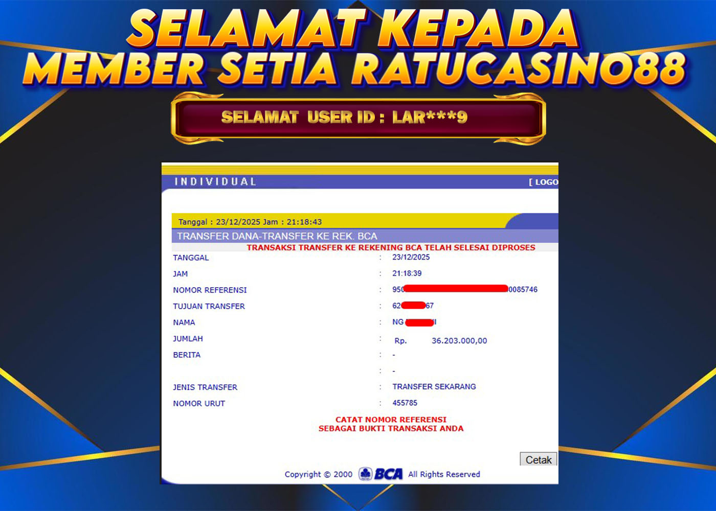 WITHDRAWAL MEMBER 170